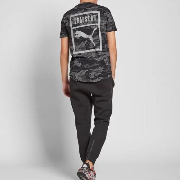 Puma X Trapstar Black and Gray Camouflage Logo Tee Revolve XXL - Picture 13 of 13